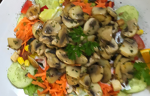 Salat mit Champignions